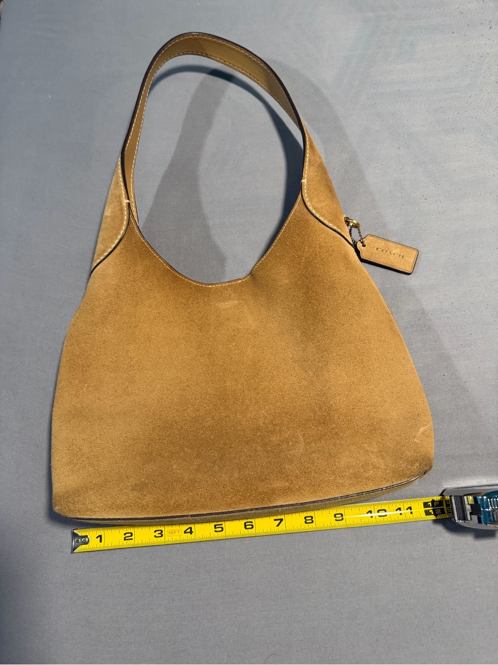 Coach Suede Hobo Bag in Camel